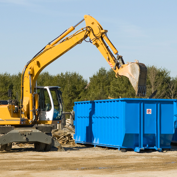 are there any restrictions on where a residential dumpster can be placed in Zahl ND